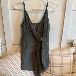 Gilly Hicks Olive Wrap Romper